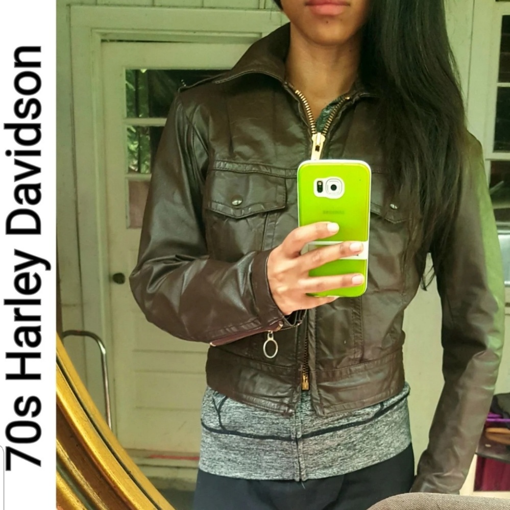 Vintage 70s Harley Davidson Leather Jacket 34 S - Picture 3 of 8